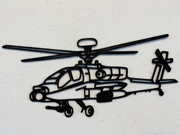 Décoration murale hélicoptère Apache AH-64