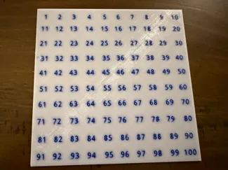 100 place numbering for 176 mm X 176 mm cryoboxes