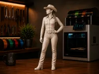 Figurine cowgirl debout — photo 2