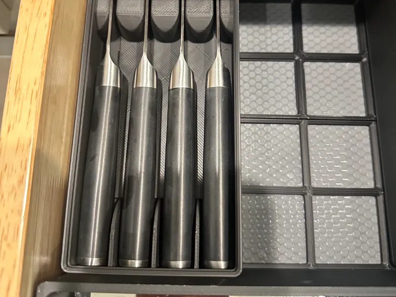 Gridfinity 2x6 (4) knife Block Stackable