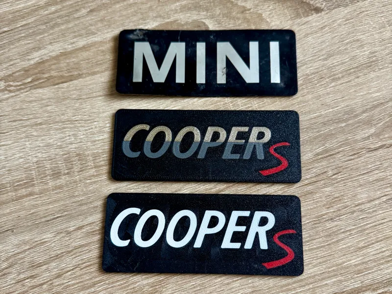 MINI R50/R52/R53 engine cover logo