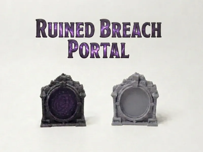 RUINED BREACH PORTAL MINIATURE TERRAIN