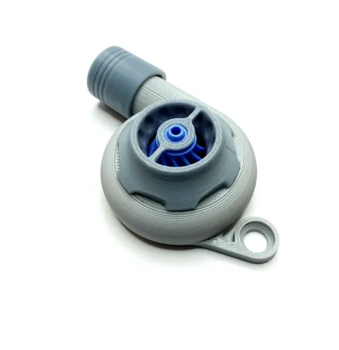 Turbine Keychain v3 - fully 3d printable no glue view 3