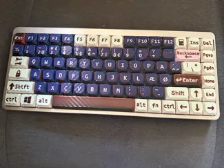 Danish low profile ansi 75% keycap set