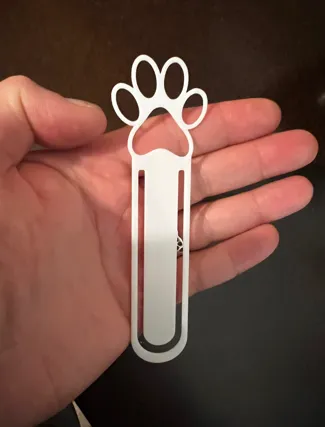 Dog Paw Print Bookmark