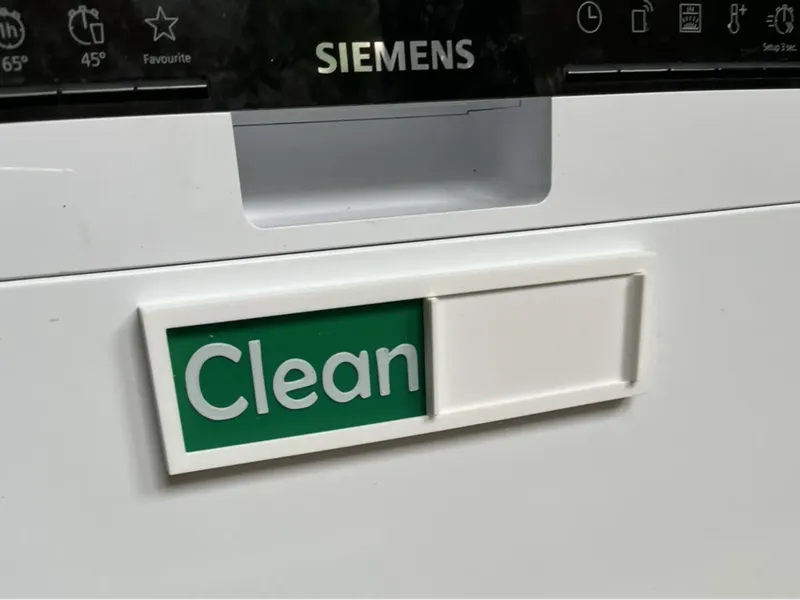 Dishwasher Sign - colored plates (parametric)