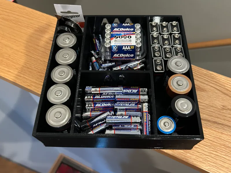 Print In Place Battery Organizer V2