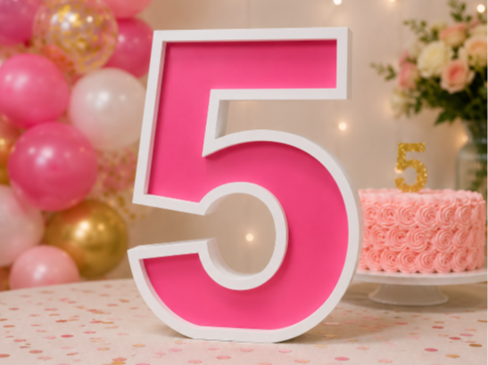 Shadow Box Birthday Number | Freestanding Birthday