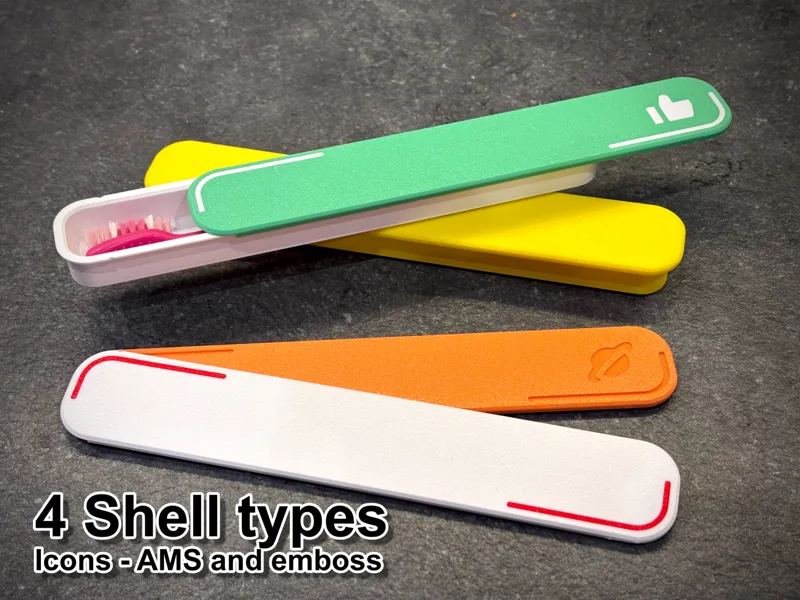 Toothbrush travel case - slide and click