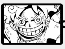 Luffy Gear 5 manga keychain