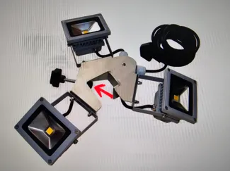 Led light tent holder