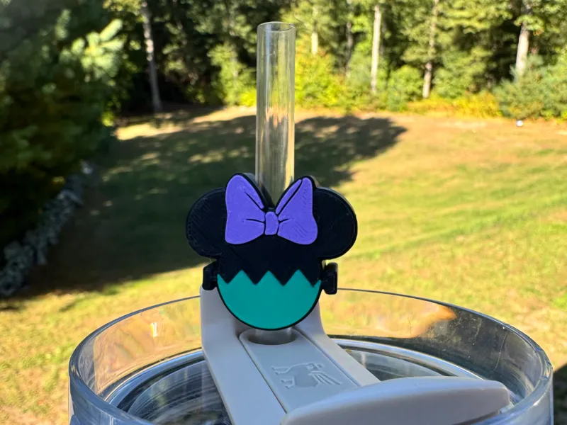 Franken Minnie Straw Topper