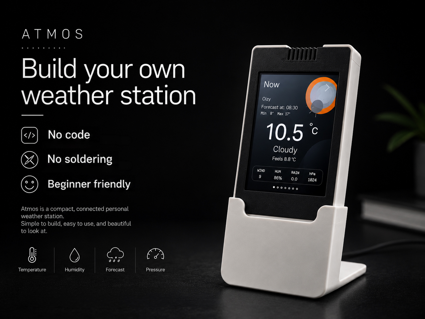 Build your own weather station - Atmos - CYD case