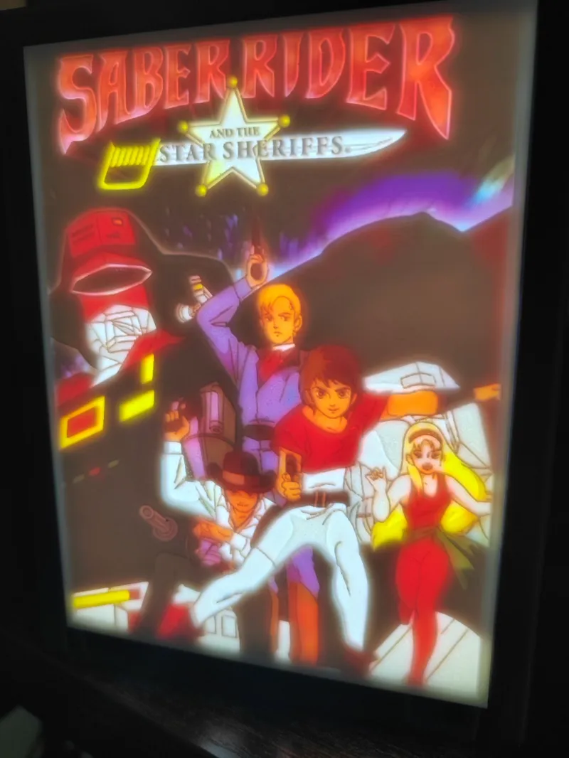 Lithophane coloured Saber Rider