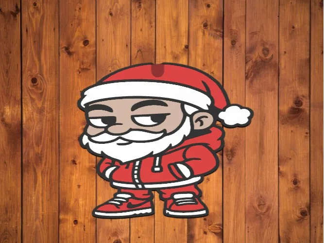 Urban Santa keychain/ornament