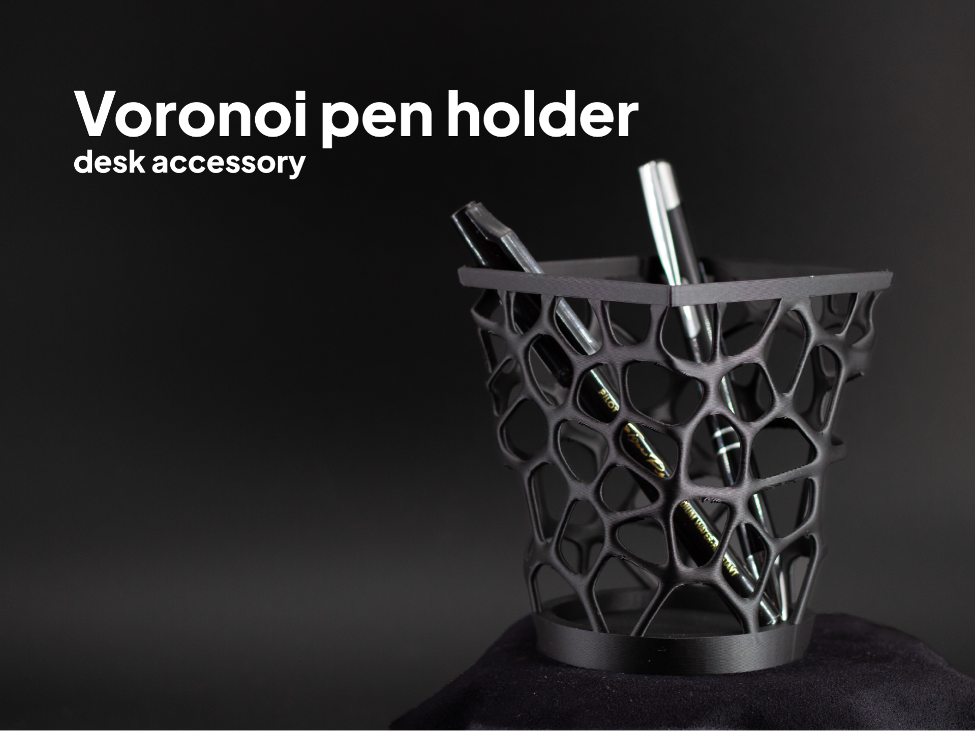 Voronoi pen holder - desk accessory