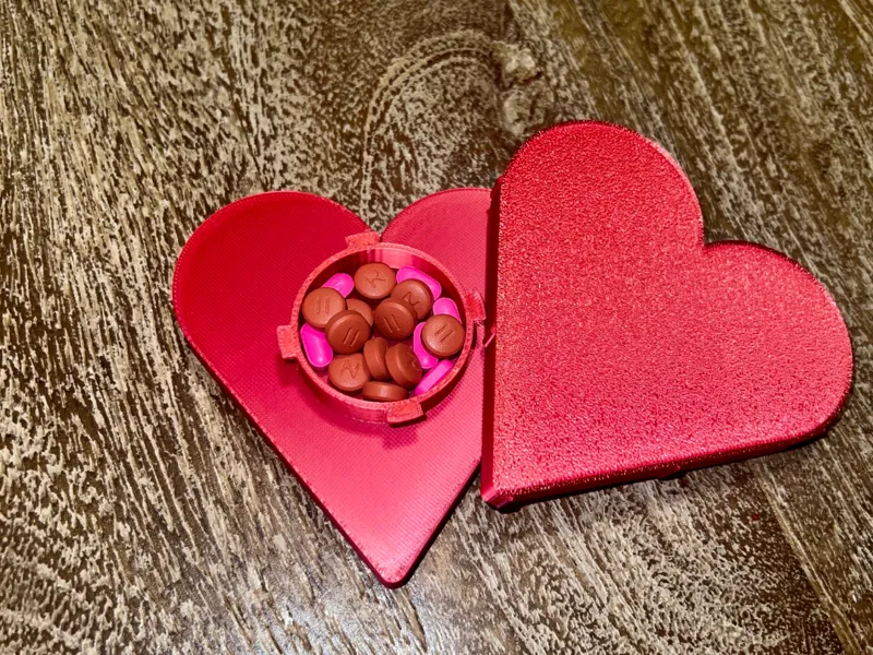 Heart Shaped Pill Container