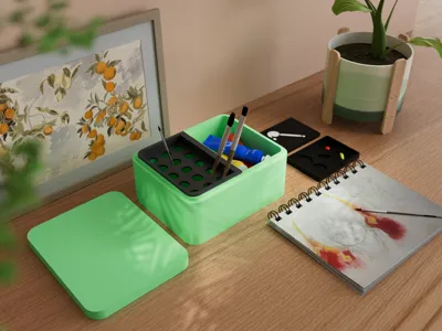 Artist Brush & Paint Organizer