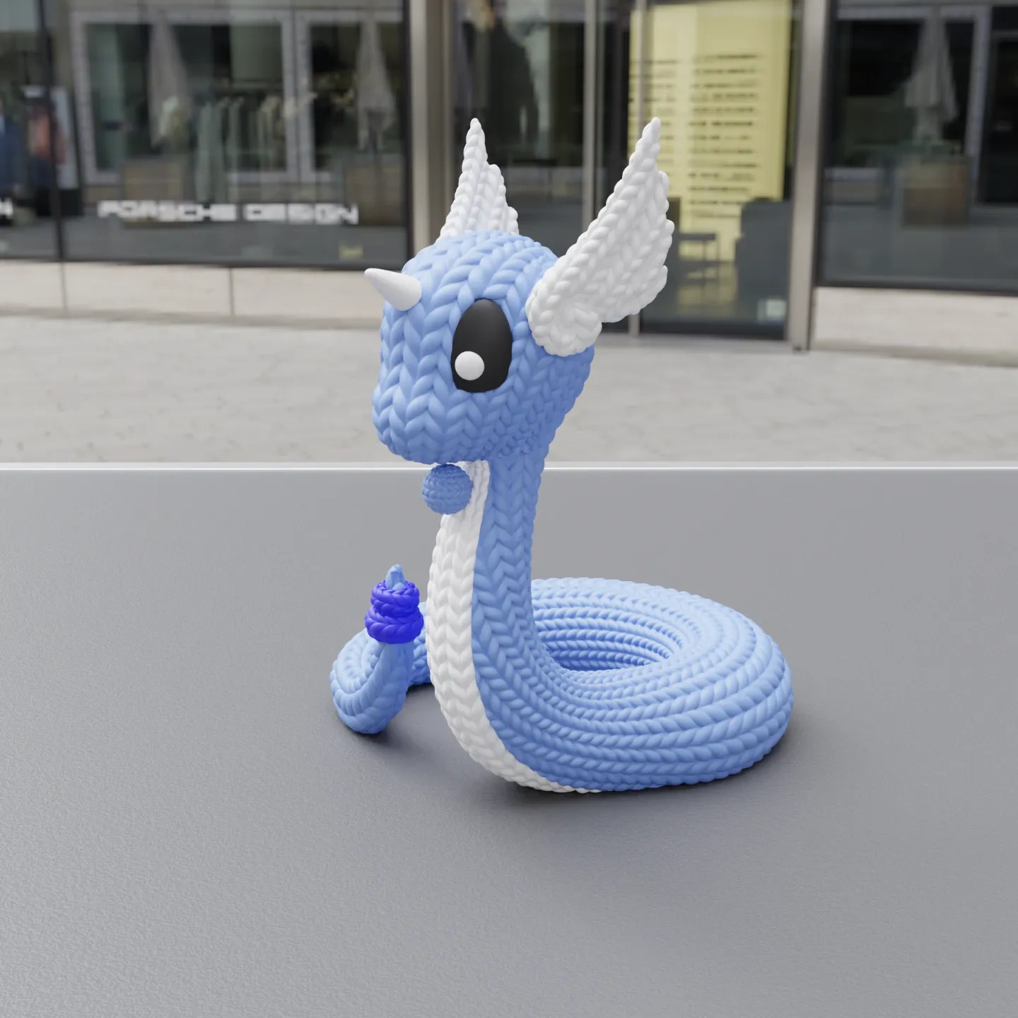Miniatura 1 do modelo 3D 针织哈克龙（含光面版，单色一体+单色分件）