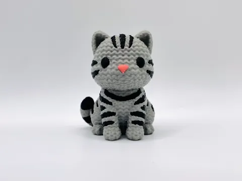 Letrero o emblema decorativo: Knitted American Shorthair — referencia de MakerWorld