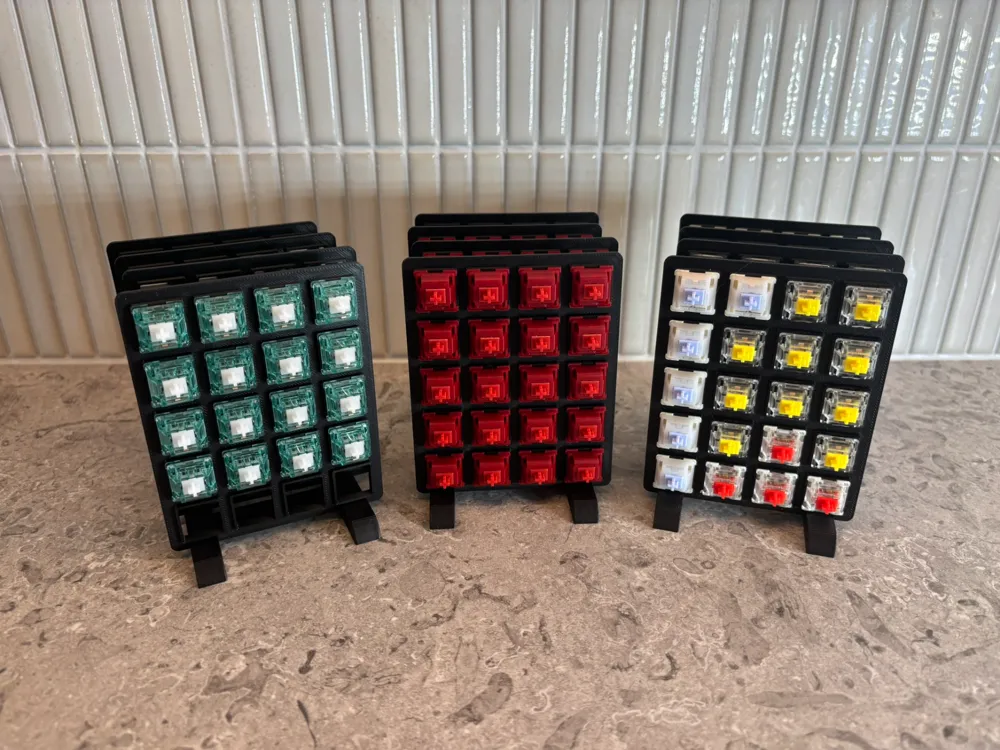 Mechanical Switches Display and Storage Rack - Free 3D Print Model ...