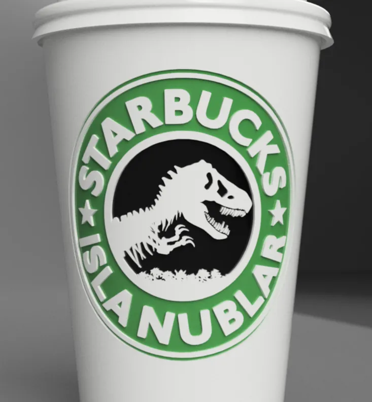 Starbucks Isla Nublar Key chain
