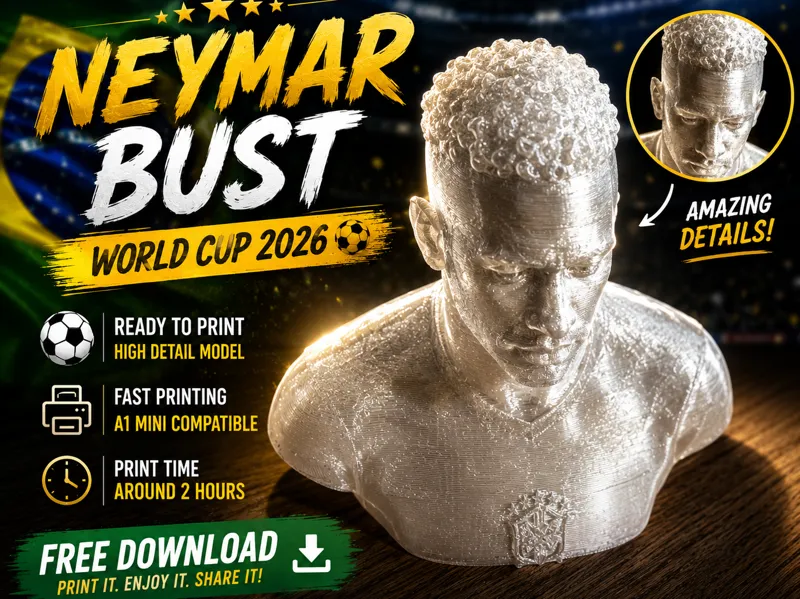 Neymar Bust World Cup A1 Mini