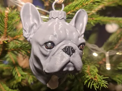 French Bulldog Christmas Ornament  Bauble