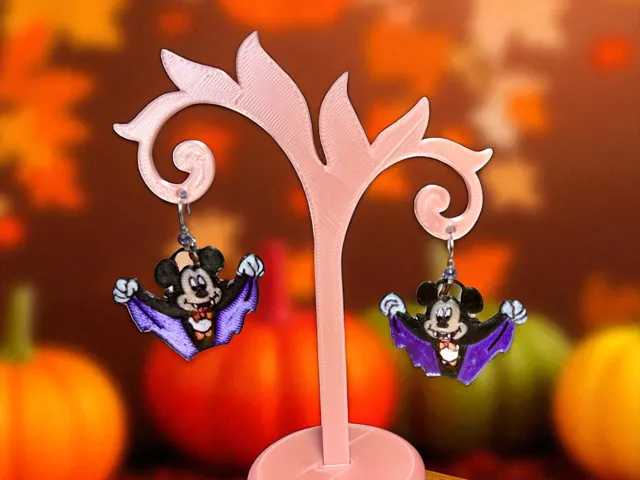 Vampire Mickey Mouse earrings
