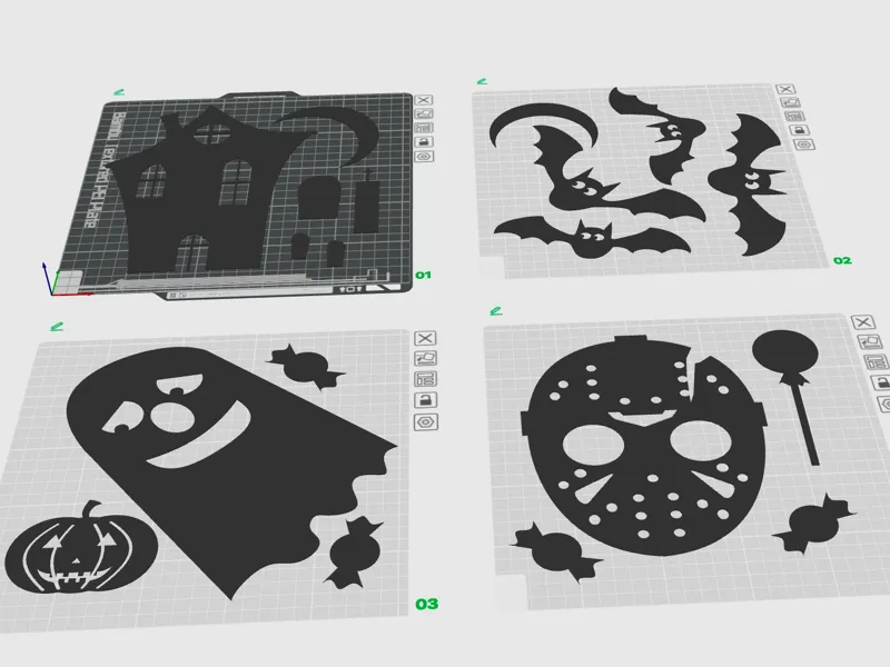 Halloween Bleach Dye Stencils