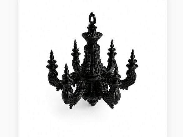 Dark Victorian Chandelier | Mini Dollhouse Lamp