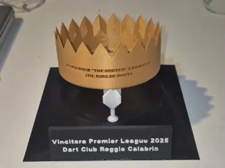 Trofeo con corona per premier league di freccette