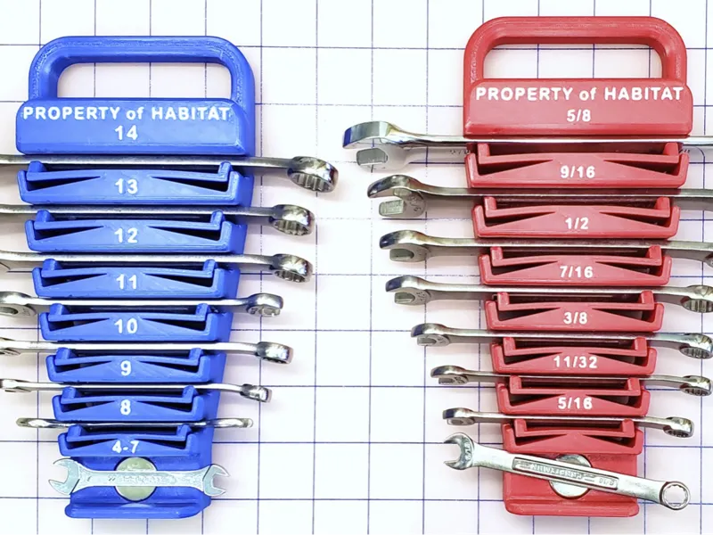 Wrench Holders - Metric & SAE parametric models