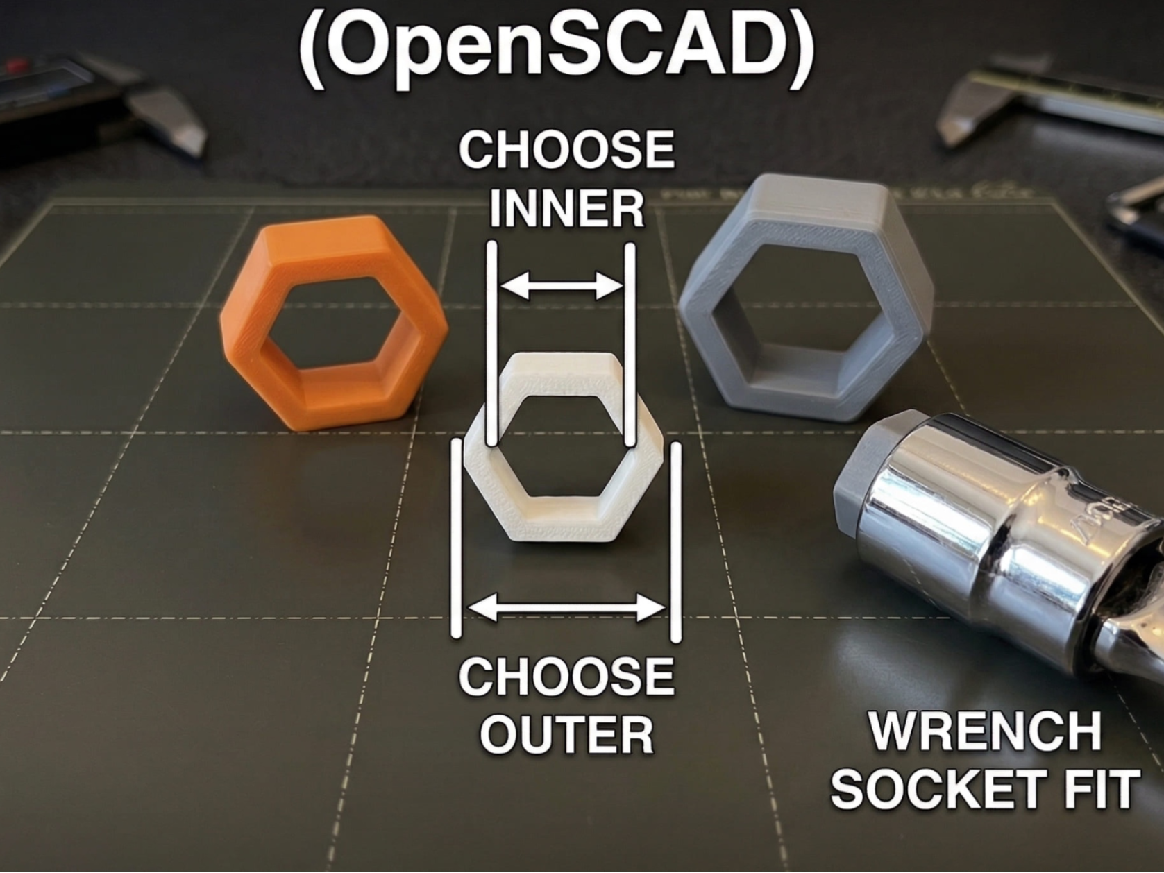 Parametric Hex Bolt & Socket Adapter