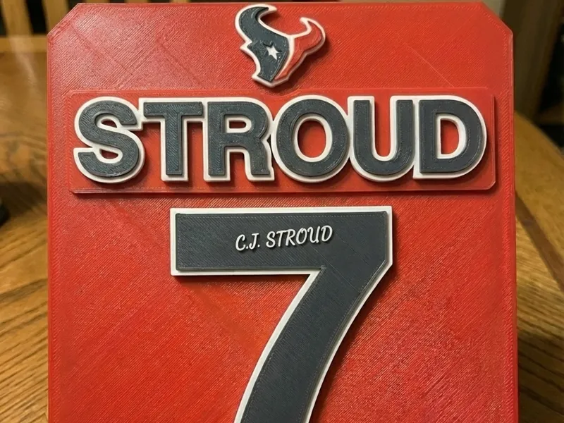 CJ Stroud 7 Plaque Houston Texans