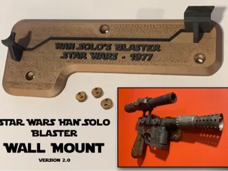 Hano Solo BlasterWall Mount 2.0 NEW AND IMPROVED 