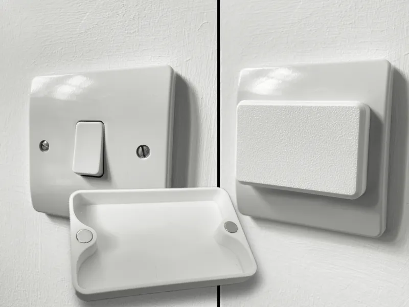 Magnetic UK light switch cover