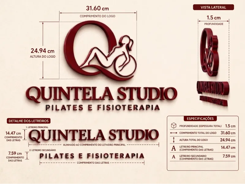 Letreiro Pilates