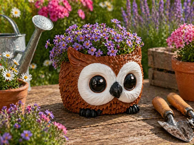 Süßer Eulen Blumentopf – Dekorativer Pflanztopf 