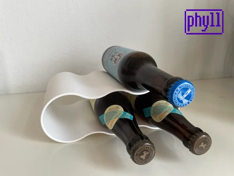 Elegant bottle holder for fridge shelves