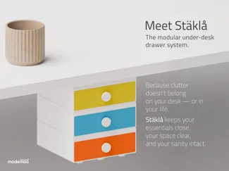Stäklå – Modular Under-Desk Drawer System