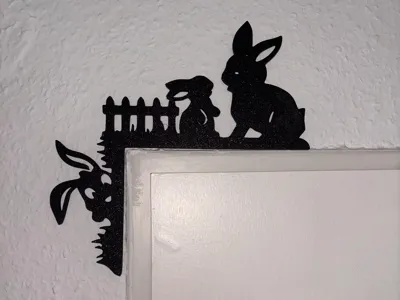 Easter bunnies door frame decoration