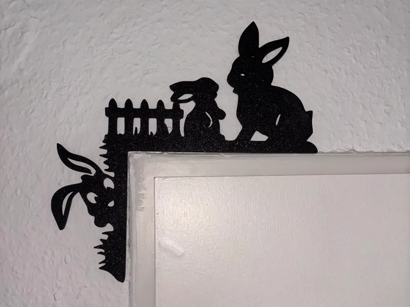 Easter bunnies door frame decoration