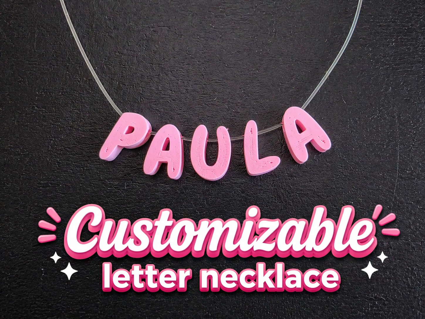 Customizable letter necklace