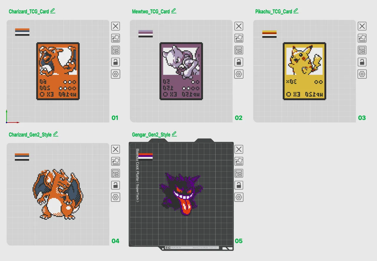 Poke-Monster Keychain Pack #40 Charizard Gengar view 2