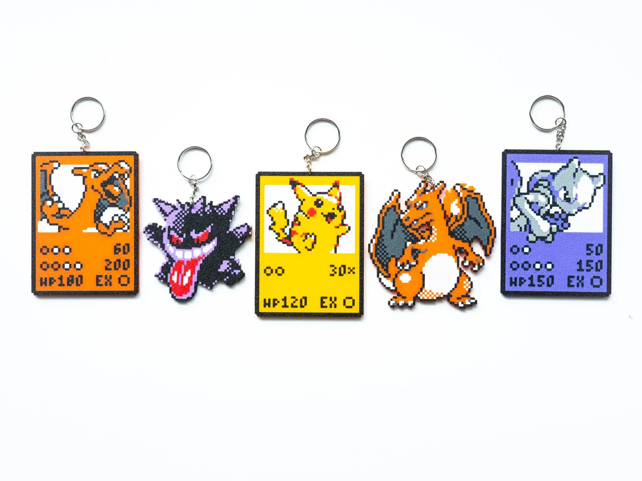 Poke-Monster Keychain Pack #40 Charizard Gengar view 3