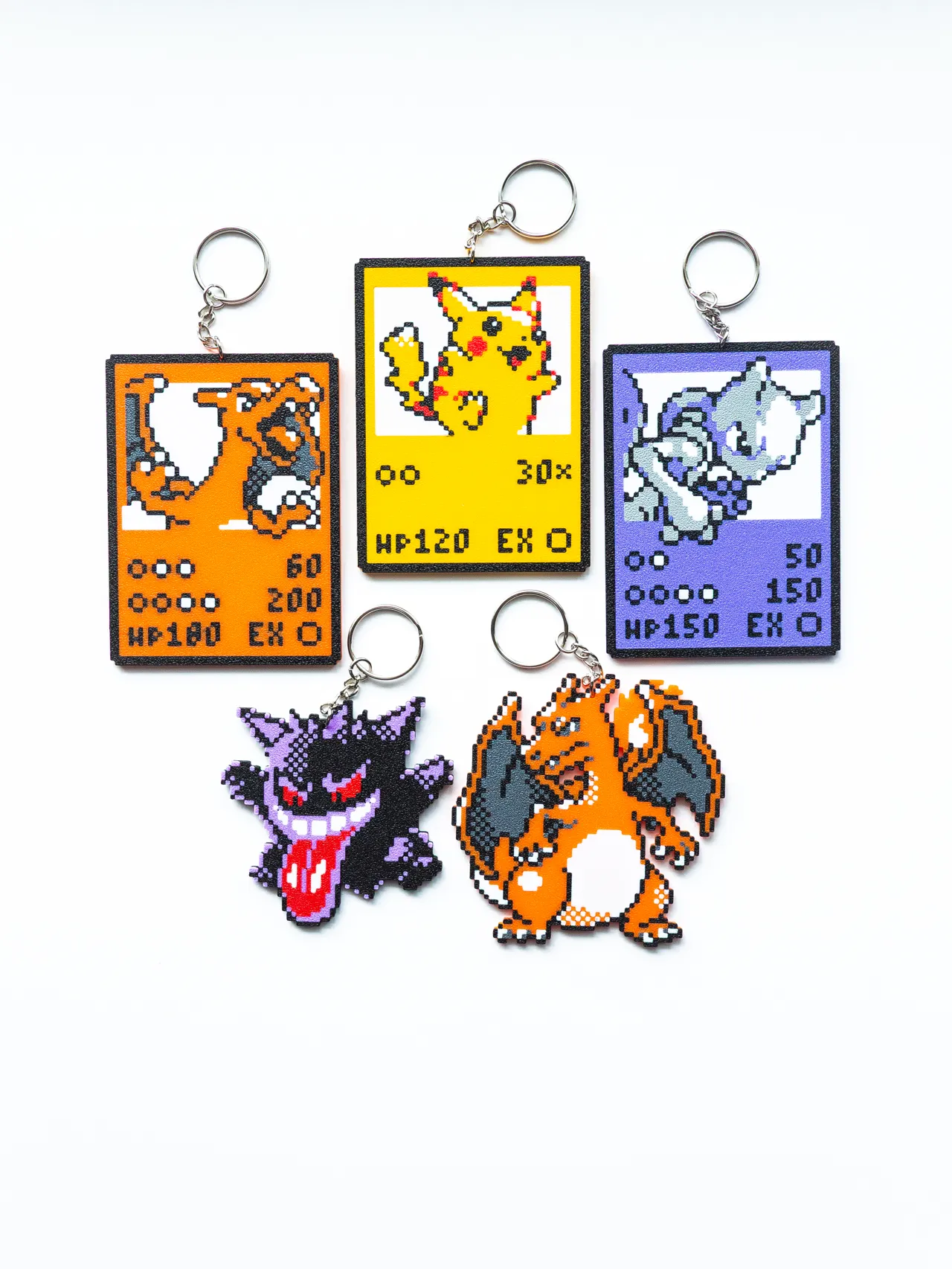 Poke-Monster Keychain Pack #40 Charizard Gengar view 4