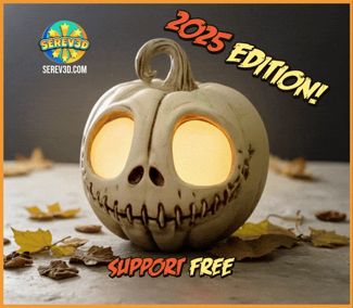 Halloween Skellington Pumpkin 2025 UPDATE- SEREV3d