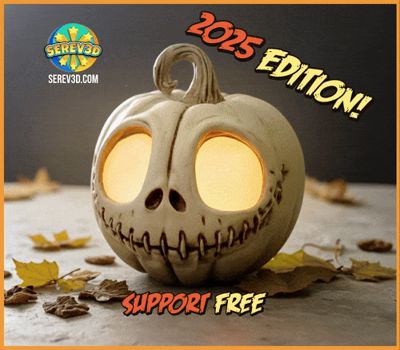 Halloween Skellington Pumpkin 2025 UPDATE- SEREV3d