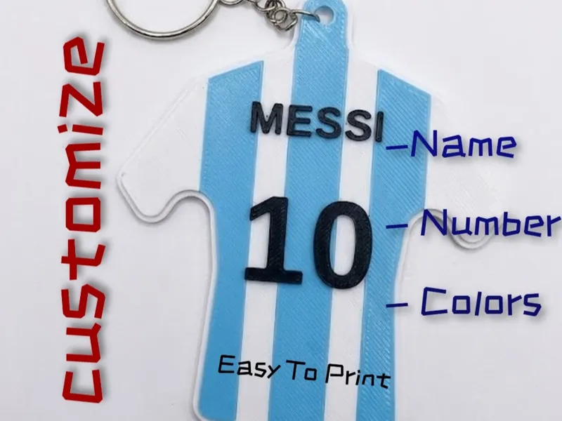 Customizable Soccer Jersey Keychain